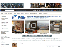 Tablet Screenshot of cornerstonemantels.com